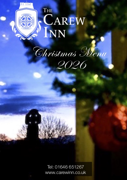 New Xmas menu Carew Inn